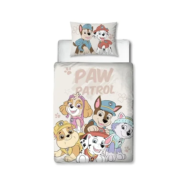 Paw Patrol Officially Licensed Toddler Cot Bed Duvet Cover | Sketchy Design Reversible 2 Sided Junior Bedding Including Matching Pillow Case Brands