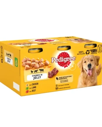 Pedigree Adult Wet Dog Food Tins Mixed in Jelly 6 x 385g