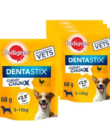 Pedigree Dentastix Chewy Chunx Mini Dog Treat Chicken Flavour 68g x5