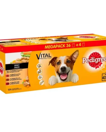 Pedigree Variety Pouch in Gravy, 40 x 100g