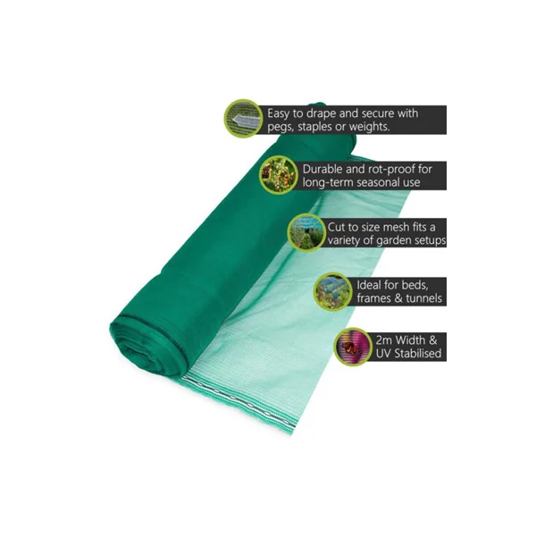 Pegdev - PDL Green Strawberry Netting UV Garden Mesh for Fruit Plants and Crops Keeps Birds Away Reusable Cut to Size 5m
