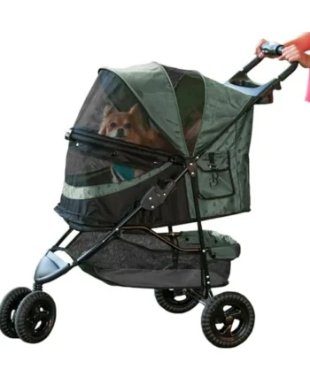 Pet Gear No-Zip Special Edition 3 Wheel Pet Stroller for Cats/Dogs, Zipperless Entry, Easy One-Hand Fold, Removable Liner, Cup Holder, 4 Colors | Zipperless Entry, Easy One-Hand Fold, Removable Liner, Cup Holder, For Cats/Dogs