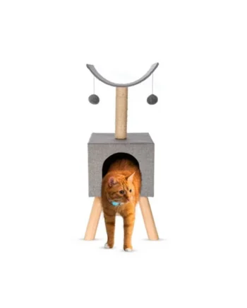 Petlicity 83cm Nordic Cat Scratch Post Activity Centre with Hideaway
