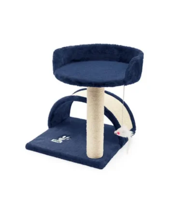 Petlicity Cat Activity Centre with Bed Navy