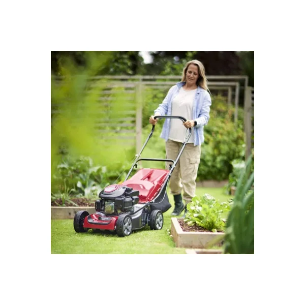 Petrol lawn mower HP42 41cm cutting width Powerful Engine Hand-propelled