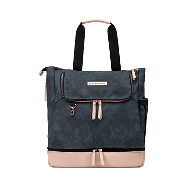 Petunia Pickle Bottom Peppbu64500 – Pushchair Bag with Changing Pad, Unisex, Blue, Indigo/Blush Matte Leatherette