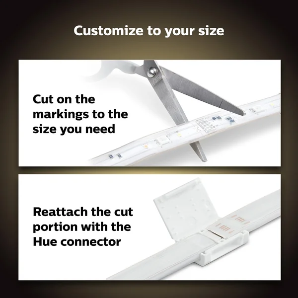 Philips Hue Smart 2m LED Lightstrip Plus 1m Extension Kit