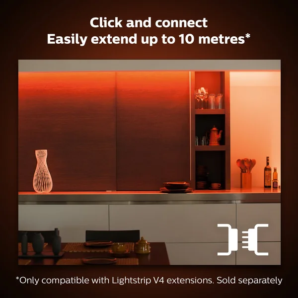 Philips Hue Smart 2m LED Lightstrip Plus 1m Extension Kit