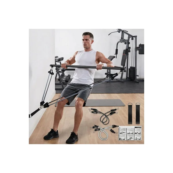 Pilates Bar Kit with Resistance Bands Home Workout Set