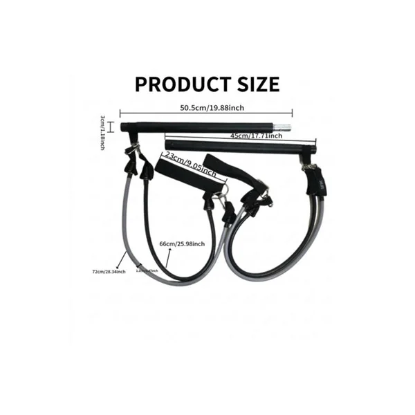 Pilates Bar Kit with Resistance Bands Home Workout Set