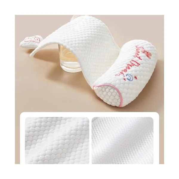 Pillow for Children's Head, Adjustable and Washable Headrest | Supportive curved cushion for baby bed for everyday use at home when travelling in the pram and car seat for