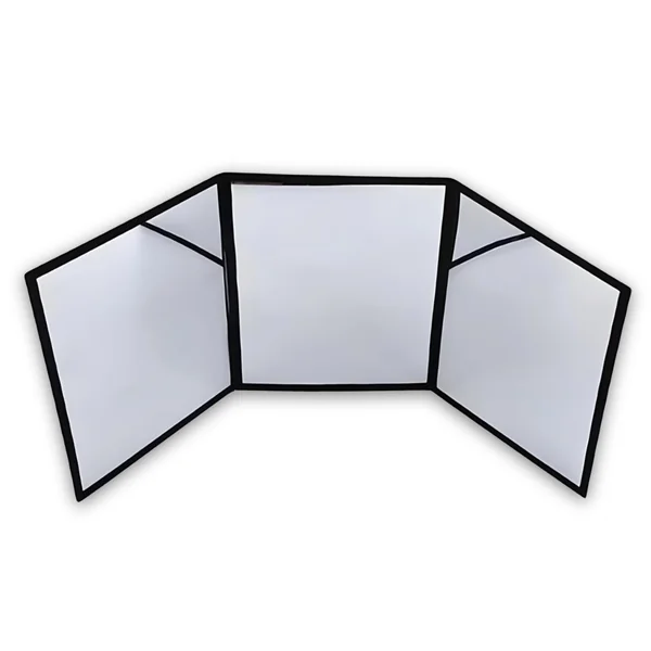 Playlearn Sensory Mirror 3 Way Visual Play and Exploration, 3 Panel Folding,High Contrast Coordination Mirror for Toddlers Early Development & Activity Toys
