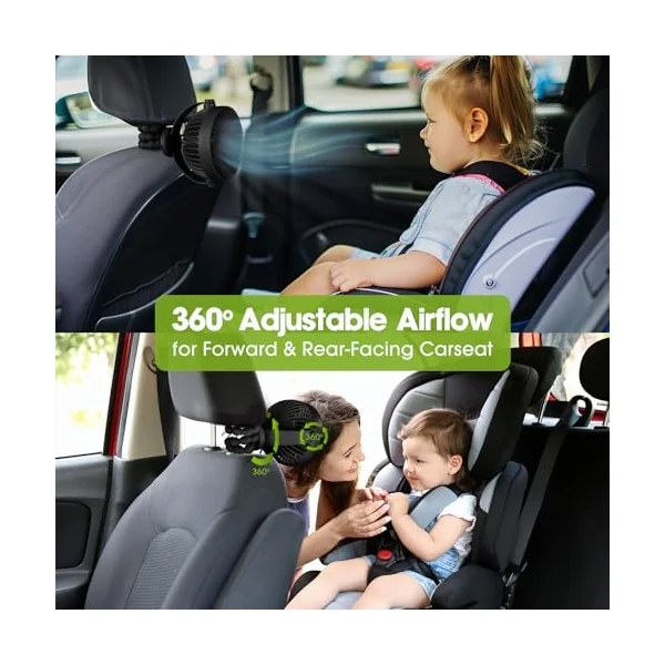 POPERFUN Portable Pram Fan,Rechargeable Stroller Fan Clip on Fans for Infant 360° Rotate Flexible Tripod Baby Fan Handheld USB Desk Cooling Fans for Bedroom Crib Treadmill Travel Camping