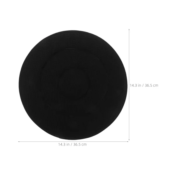 POPETPOP Rotating Car Seat Cushion 2pcs Cloth Sponge Plastic round Black | 360 Degree Swivel Pad, Easy Transfer Support, Stable Placement for Office Chair and Bed