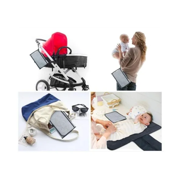 Portable Baby Changing Mat Nappy Changing Mat Foldable Travel Changing Mat with Storage Pockets Waterproof Portable Travel Pad Station Portable Multipurpose Diaper Changing Pad for Baby Newborn