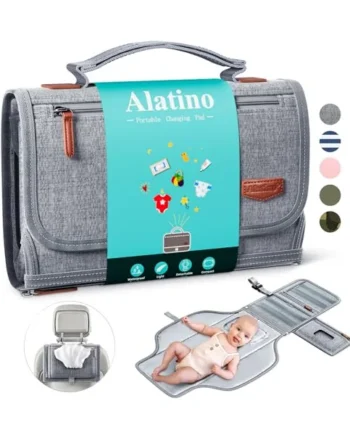 Portable Diaper Changing Pad for Baby, Detachable Travel Changing Pad with Baby Wipes Pocket, Gifts for Baby Shower, Newborn Girls and Boys