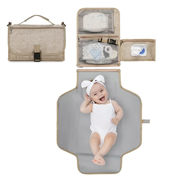 Portable Diaper Changing Pad Large Capacity Convenient Foldable | Diaper Changing Mat Portable Travel Waterproof Diaper Change Mat for Stroller, Car, Diaper Bags, Nursery,