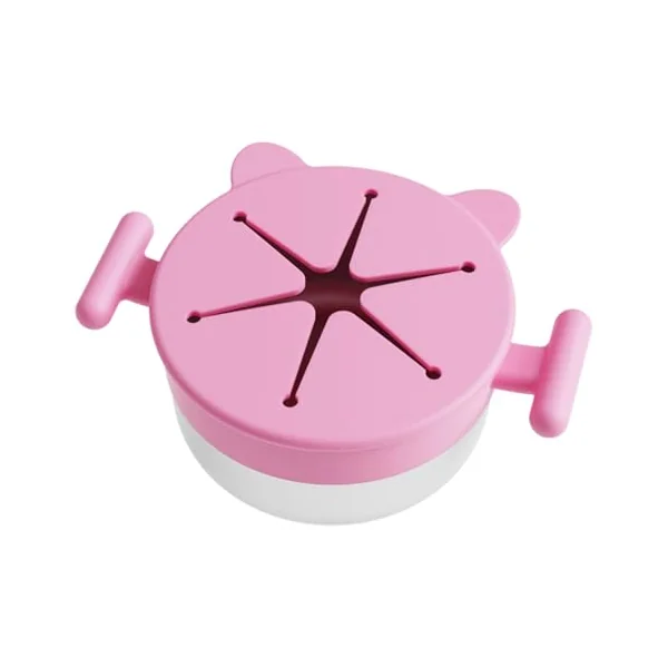 Portable Stainless Steel Snacks Cup with Removable Silicone Lid Spill for Travel Use Snacks Container with Silicone Lid