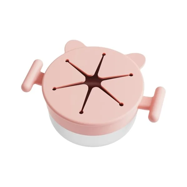 Portable Stainless Steel Snacks Cup with Removable Silicone Lid Spill for Travel Use Snacks Container with Silicone Lid