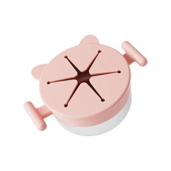 Portable Stainless Steel Snacks Cup with Removable Silicone Lid Spill for Travel Use Snacks Container with Silicone Lid