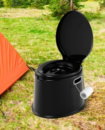 Portable Travel Toilet with Detachable Inner Bucket and Removable Toilet Paper Holder