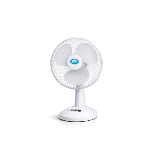 Prem-I-Air 12" Desk Fan with 3 Speeds, Oscillation & Adjustable Tilt White