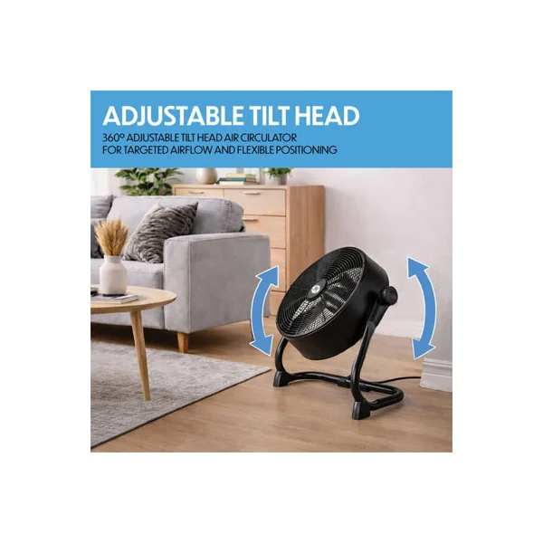 Prem-I-Air 12" Rechargeable Air Circulator Black