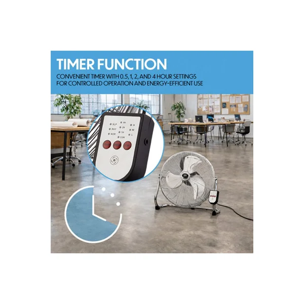 Prem-I-Air Air Circulator Fan with Remote 3 Speeds 18" Chrome