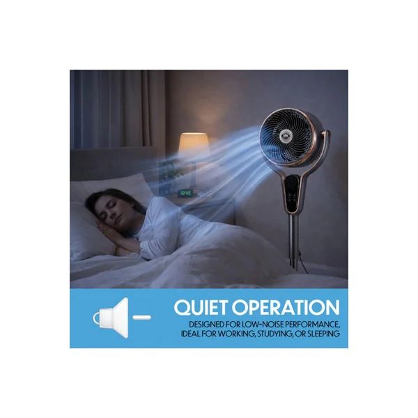 Prem-I-Air Multi Oscillating Stand Fan Black and Gold
