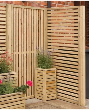 Pressure Treated Vertical Slatted Screen (2 pack)