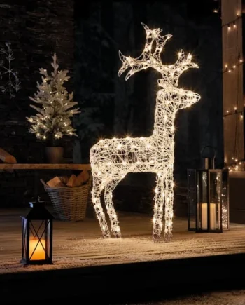 Prestige Light-Up Acrylic Reindeer - Warm White