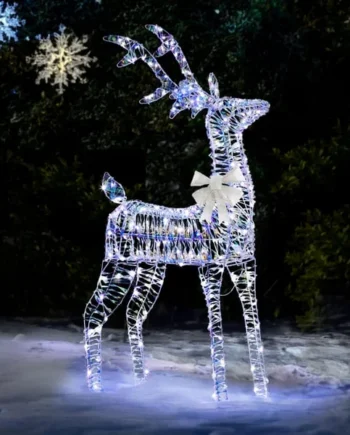 Prestige Mains Operated LED Iridescent Reindeer 1.5m - Cool White