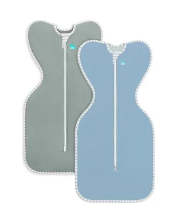 Product Image Love To Dream™ Swaddle UP™, Baby Sleep Sack, Snug Fit, Supports Healthy Sleep Routine, 1.0 TOG Ideal for Spring & Summer Deep Olive + Dusty Blue (2-Pack, Arms-Up Self-Soothing Swaddles)