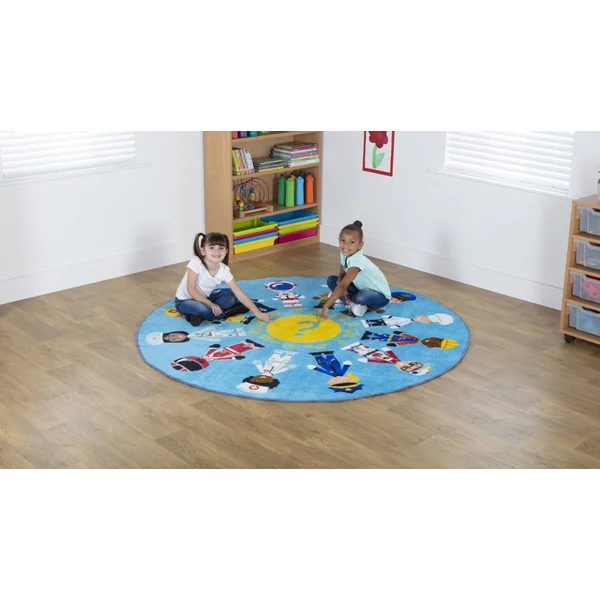 Professions Circular Carpet 2m