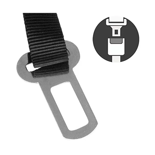 proudpet Double Dog Car Seat Belt Clip Pet Travel Collar Harness Strap | Adjustable from 30cm to 49cm, 360 Degree rotating clips, Twin leads