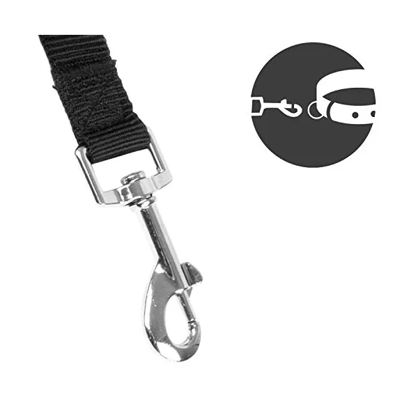proudpet Double Dog Car Seat Belt Clip Pet Travel Collar Harness Strap | Adjustable from 30cm to 49cm, 360 Degree rotating clips, Twin leads
