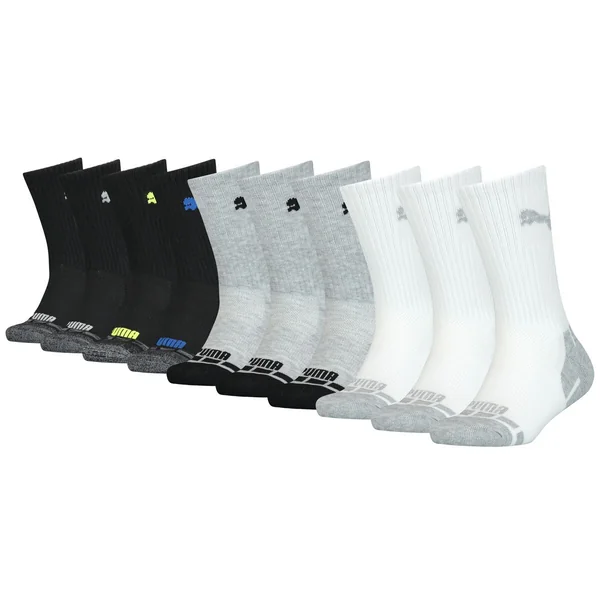 Puma Boy's Crew Socks, 10 Pack in Large