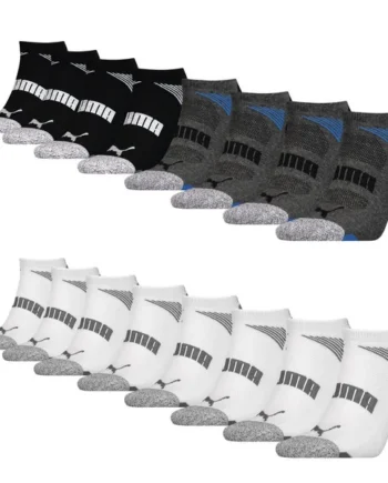 Puma No Show Men's Socks, 8 Pack in 2 Colours and 2 Sizes