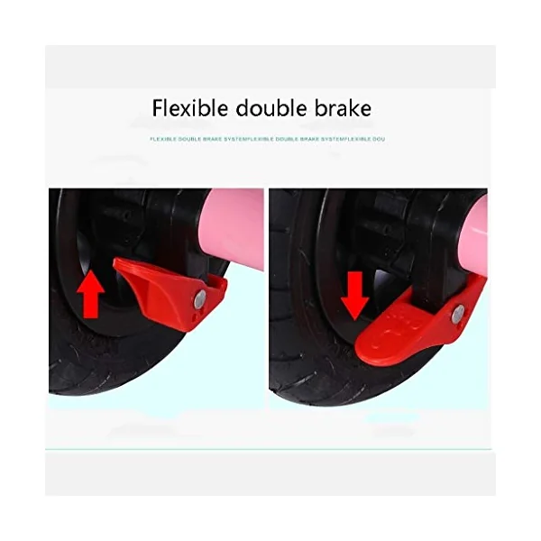 Pushchairs Baby Stroller, Baby Car,Travel Carriage Children's Double Tricycle Twin Baby Trolley Big Stroller Extended Awning Prams (Color : E)