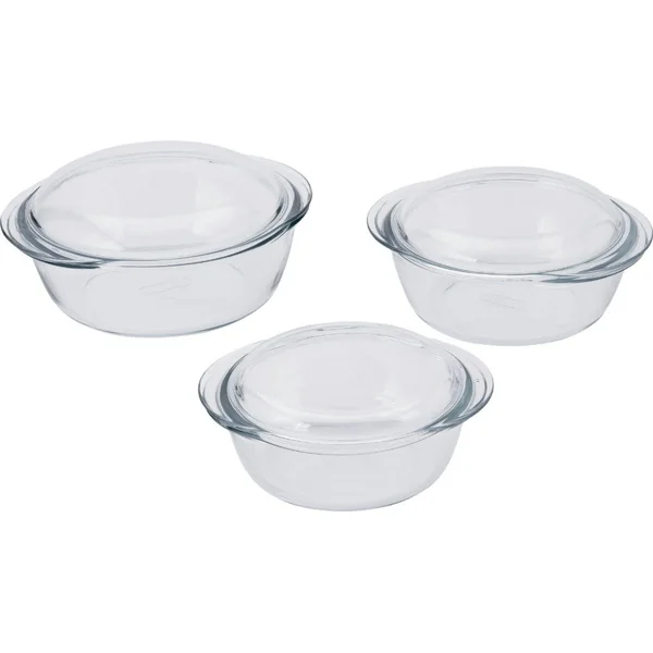 Pyrex 3 Piece Clear Casserole Set