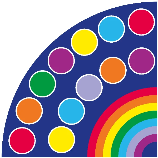 Rainbow Corner Carpet 2x2m