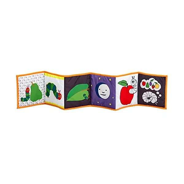Rainbow Designs Tiny and Very Hungry Caterpillar Unfold & Discover Soft Toy - Soft Cloth Books for Babies | Crinkle textures, teether, fold-out sensory play, encourages tummy time
