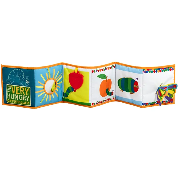 Rainbow Designs Tiny and Very Hungry Caterpillar Unfold & Discover Soft Toy - Soft Cloth Books for Babies | Crinkle textures, teether, fold-out sensory play, encourages tummy time