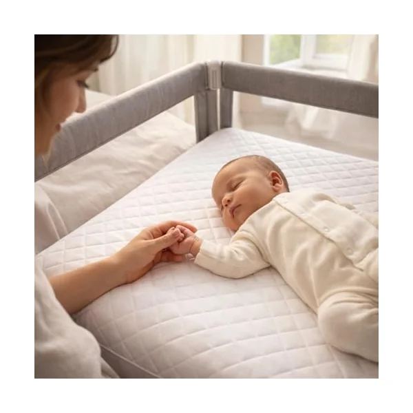 RAINBOW Extra Thick Foam Travel Cot Mattress with Washable Removable Zip Cover – Compatible with Graco, M&P, Babylo Deluxe, BabyBjörn & Silver Cross (130x70x5cm)