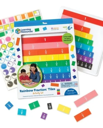 Rainbow Fraction Tiles with Tray (Pk 5)