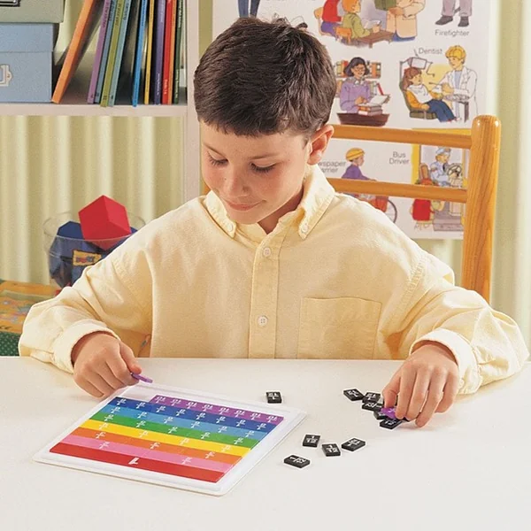 Rainbow Fraction Tiles with Tray (Pk 5)
