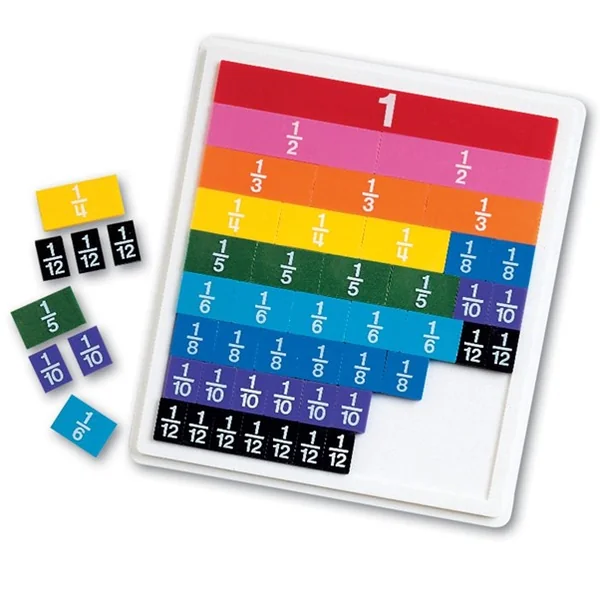 Rainbow Fraction Tiles with Tray (Pk 5)