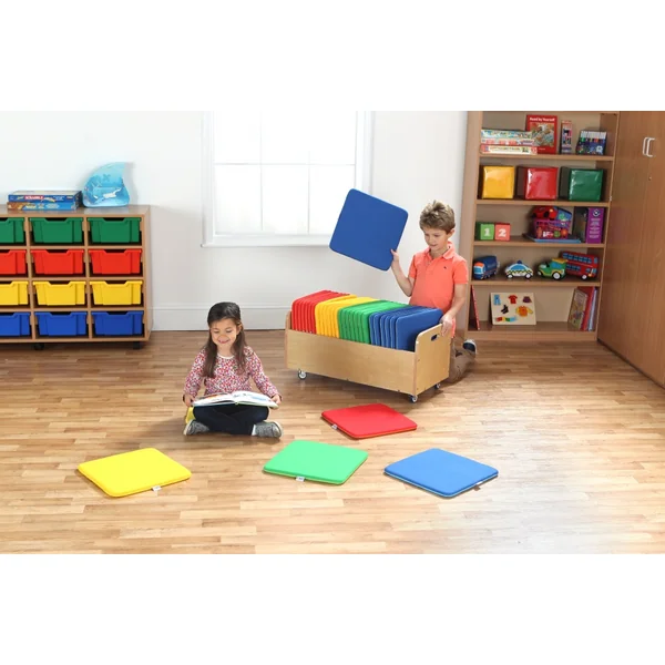 Rainbow Square Cushions with Trolley