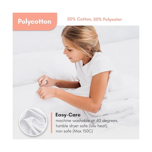 Rapport Home My Little Unicorn Cot Duvet Cover Set for Girls - Pink Polycotton Kids Bedding with Matching Pillowcase (135x200cm) Oeko-Tex Certified