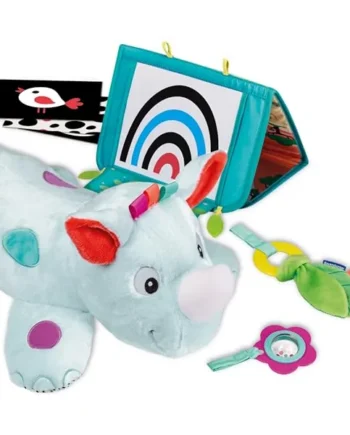 Ravensburger Play+ 3 in 1 Rhino Tummy Time Activity Station - Baby Toys 0-6 Months - Baby Play Mat